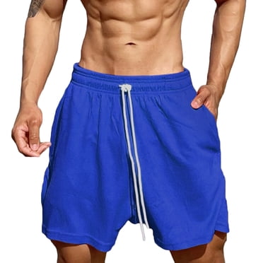 RKSTN Mens Shorts Pocket Sports Running Shorts Gym Workout Shorts Sports Beach Pants Training Shorts Summer Elastic Waist Beach Shorts with Pockets