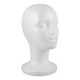 thumbnail image 3 of 1Pack White Mannequin Head for Hats and Wigs EPS Foam Simple Design Stable Support Space-saving Women Home Use, 3 of 9