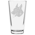 thumbnail image 1 of Cierny Sery Dog Themed Etched All Purpose 16oz Pint Glass, 1 of 3