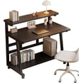 thumbnail image 1 of 39.4 Inch Home Office Desk for Small Space,Rolling Computer Desk with Wheels,Student Study Table for Bedroom., 1 of 2