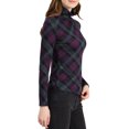 thumbnail image 4 of Hauts à Col Roulé à Manches Longues pour Femmes Extensibles Ajustés Noël Xmas Chemise de Fête m Violet, 4 of 8