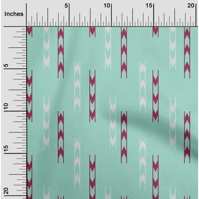 oneOone Georgette Viscose Fabric Arrow Sign Kasuri Decor Fabric Printed BTY 42 Inch Wide