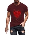 thumbnail image 1 of Yuzhih T-Shirts Assortis de la Saint-Valentin pour Couples, Mignons, Imprimés, Manches Courtes, Hauts Unisexes, Grande Taille, Col Rond, 1 of 4