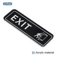 thumbnail image 3 of Unique Bargains EXIT Sign 6'x2' Self Adhesive Door Sticker Mounting Strip Black 2 Pack, 3 of 6