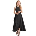 thumbnail image 1 of Robe Enfant Fille Robes Formelles Robe de Soirée Récital Performance Concours Élégante Sans Manches Filles Robe d'Été Noire 3 Ans-4 Ans, 1 of 4