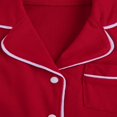 thumbnail image 3 of Ensembles de Pyjama pour Enfants Couleur Unie Manches Courtes Bouton Haut Short, 3 of 6