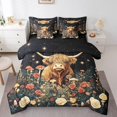 thumbnail image 1 of Erosebridal Literie Vache de Ferme Format Grand, Ensembles de Literie Champignons Roses Format Grand, Décor Ciel Étoilé, Réversible, 1 of 5