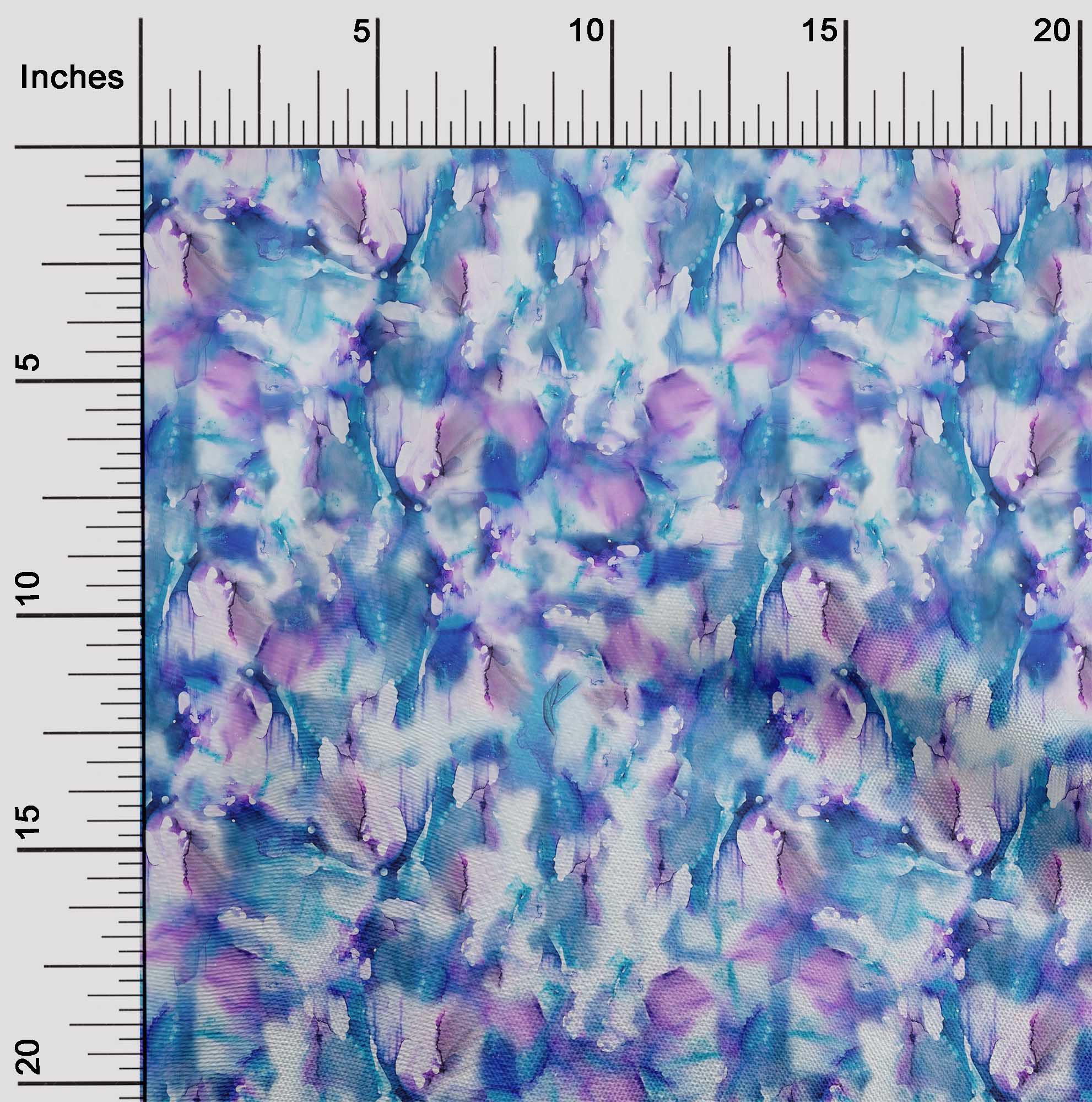 oneOone Tissu en Viscose Chiffon Texture Imprimé Aquarelle Tissu BTY 42 Pouces de Large