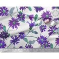 thumbnail image 3 of Soimoi polyester Crepe Fabric Leaves & Aster Flower Print Sewing Fabric Yard 42 Inch Wide, 3 of 3