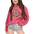 thumbnail image 1 of PMVFHDE Chandails de Noël en Liquidation pour Enfants Automne et Hiver à Manches Longues Imprimé de Noël Col Rond Chandail à Capuchon pour Garçons et Filles Plus Manteau à Capuchon Chaud Vêtements pour Filles, Rose Vif, 8-9 Ans, 1 of 4