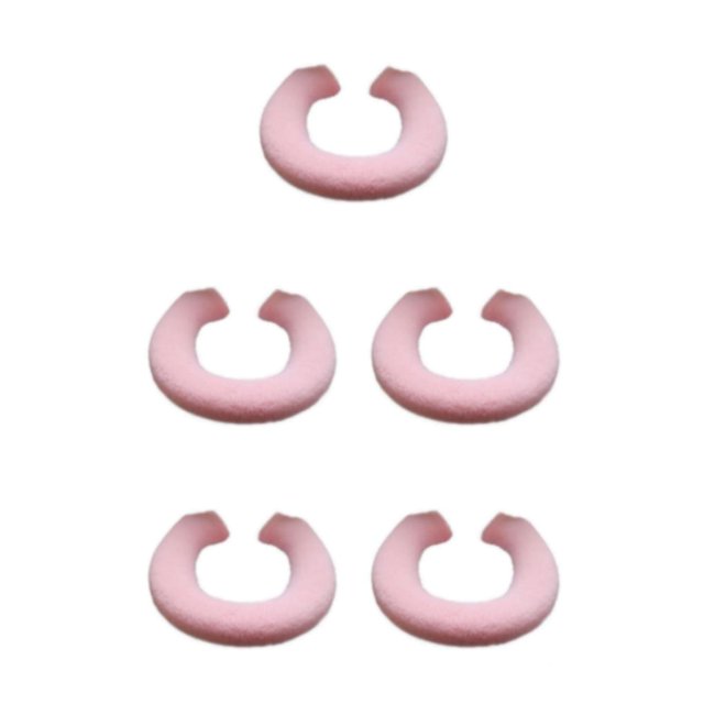 Thinsony Acrylic Fibers Made Toilet Mat Removable And Fits Most Toilets U Shape Pink 5Set