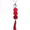 thumbnail image 1 of Pom Pom Keychain Handmade Bohemian Pompom Tassel Charm Handbag Charm for Women, 1 of 10