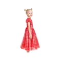 thumbnail image 5 of Girls Dress Red Gradient Color Check Plaid Puff Sleeve Christmas 10 Years, 5 of 5