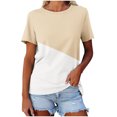thumbnail image 1 of Birdeem T-Shirt d'Été pour Femmes à Col Rond à Manches Courtes Assorti de Couleurs Haut/chemise à Col Rond à Manches Courtes, 1 of 12