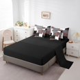 thumbnail image 4 of YST Black Striped 7 Pcs Comforter Set for Teens Youth,Geometric Bedding Sets Full,Leopard Texture Bed in A Bag,Abstract Art Reversible Bed Sets with Sheet Set Microfiber, 4 of 5