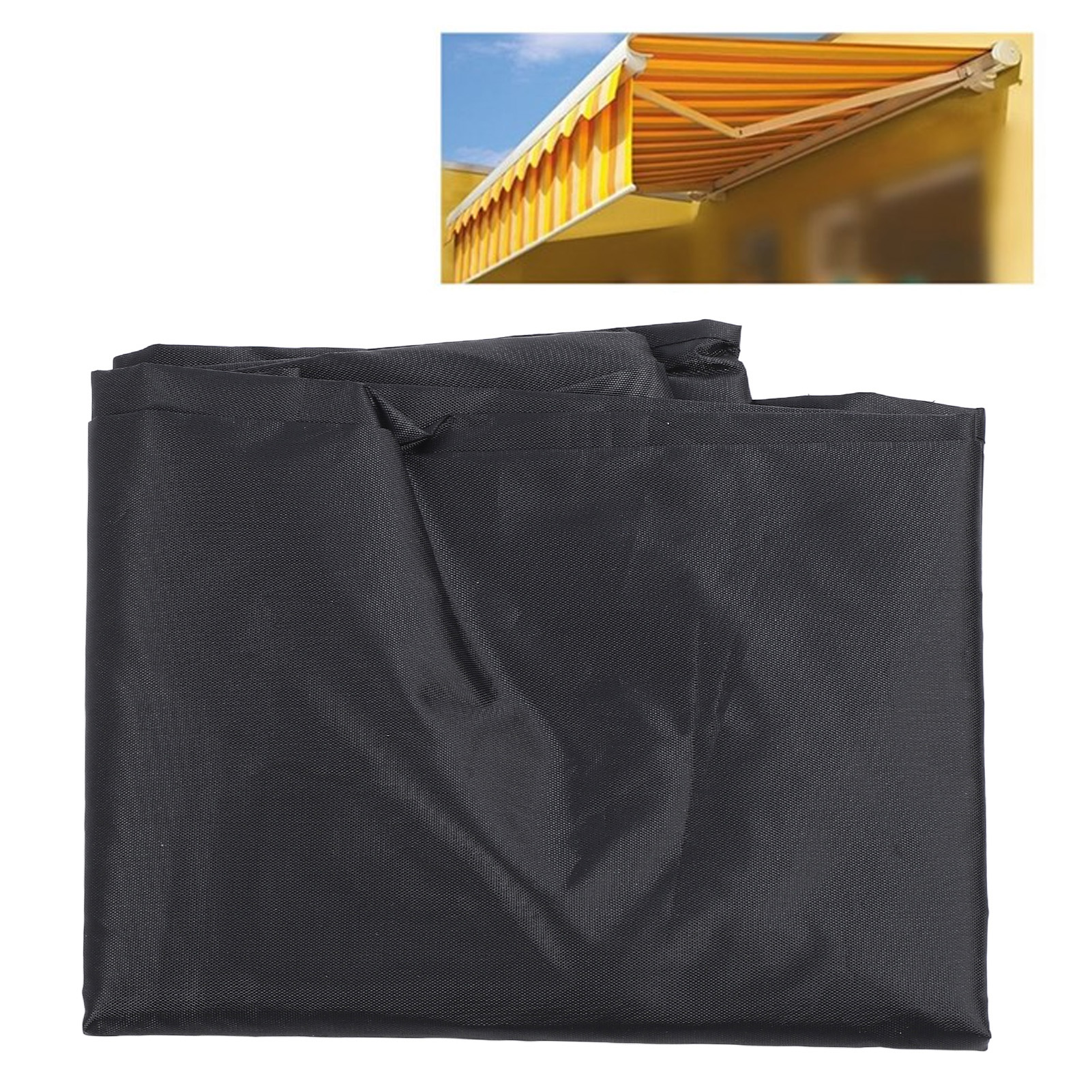 Retractable Awning Cover, Oxford Fabric Weatherproof Ample Length Design All Weather Protective Cover, Multifunctional Retractable Awning Fabric Cover for Outdoor Patio Balcony