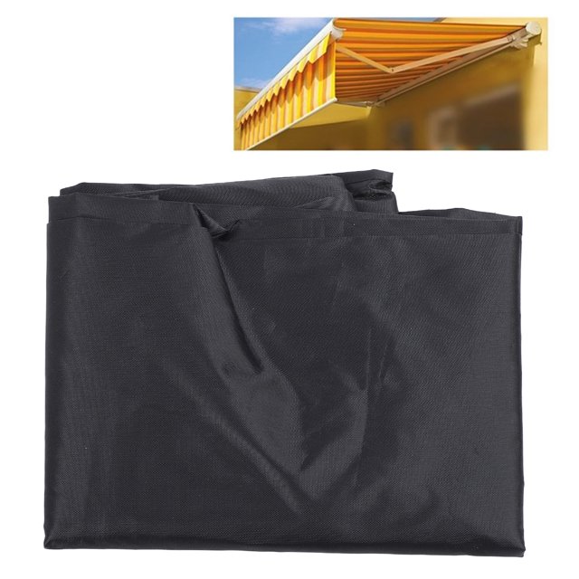 Retractable Awning Cover, Oxford Fabric Weatherproof Ample Length Design All Weather Protective Cover, Multifunctional Retractable Awning Fabric Cover for Outdoor Patio Balcony