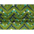 thumbnail image 4 of oneOone Velvet Forest Green Fabric Chevron Geometric Sewing Material Print Fabric By The Yard 58 Inch Wide, 4 of 5