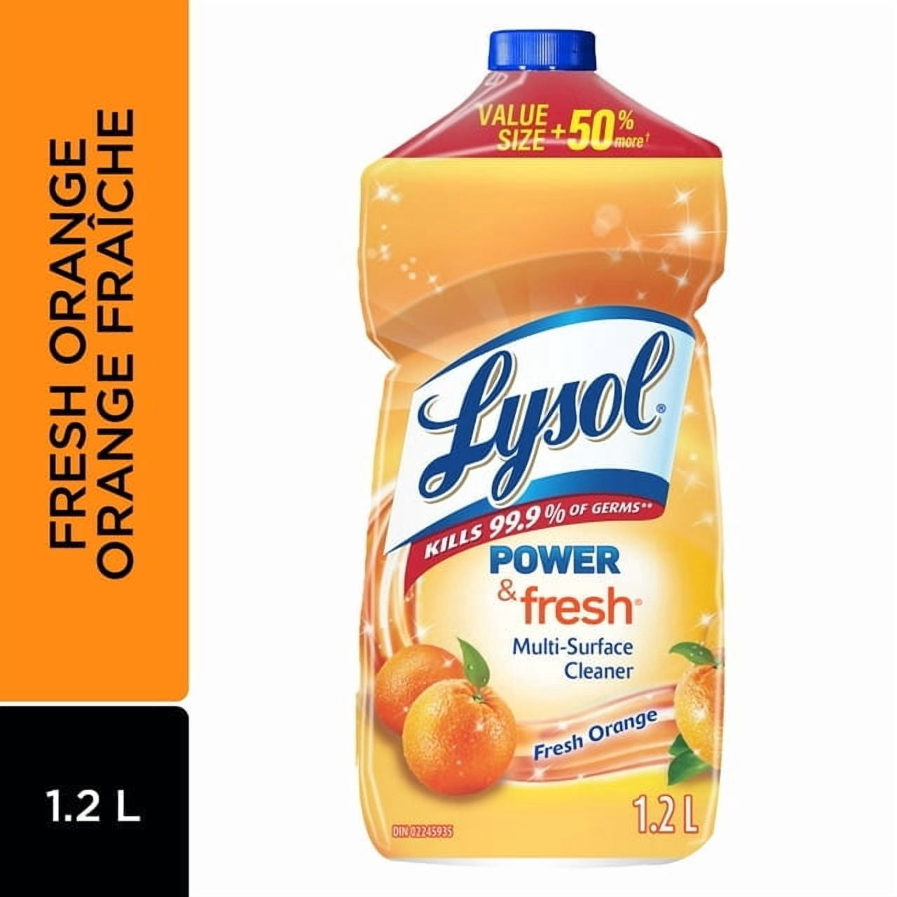 Lysol All Purpose Cleaner, Pour, Orange, Multi Surface Cleaner, 1.2 L