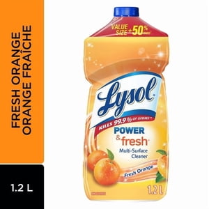 Lysol Nettoyant tout usage, Pour, Orange, Nettoilateur multi surface, 1.2 L