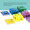 thumbnail image 2 of Wooden Expression Matching Block Face Changing Puzzle Game Building Blocks Logical Thinking Training Preschool Early, 2 of 8