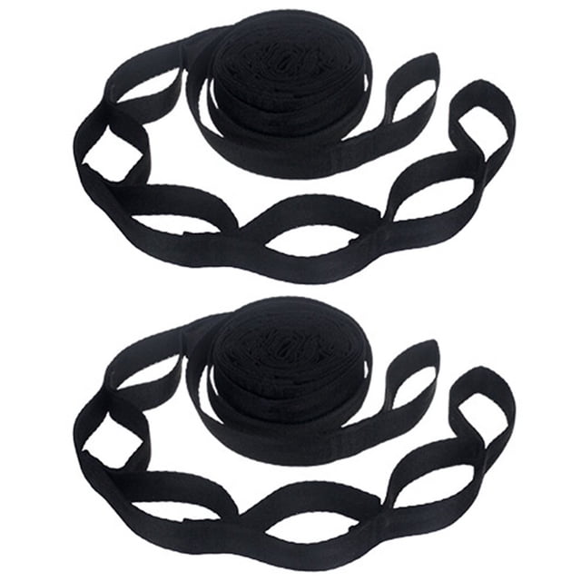 PENGXIANG 2pcs Hammock Strap Outdoor Camping Tree Hanging Load Bearing Rope (Black)