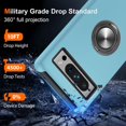 thumbnail image 2 of KOMI for Google Pixel 8 Pro Case, Slim Tough Rugged Shockproof Protective Pixel 8 Pro Phone Case with Metal Ring Kickstand for Google 8 Pro Case, Sierra Blue, 2 of 5