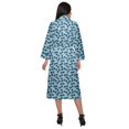 thumbnail image 3 of Moomaya Printed Robe For Girls Cotton Bathrobes For Women Wrap Dressing Gown, 3 of 6