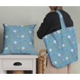 thumbnail image 5 of Soimoi Blue polyester Crepe Fabric Heart & Love Text Decor Fabric Printed Yard 42 Inch Wide, 5 of 5