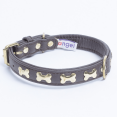 thumbnail image 2 of ROTTERDAM Os Collier pour Chien en Cuir Os à Rangée Simple, 2 of 2