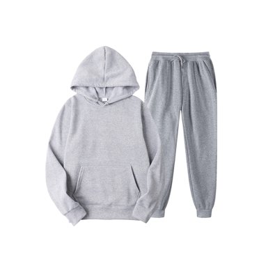 Men's Tracksuit Hip-hop Sweatsuit 2 Piece Solid Hoodie and Jogging Sweatpants Sweatsuit Sets Casual Athletic Suits 3XL