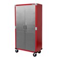 thumbnail image 1 of Armoire de rangement roulante UltraHD, Rouge, 91 cm (L) x 46 cm (P) x 183 cm (H), 1 of 12