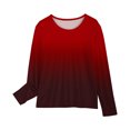 thumbnail image 4 of Chandails Molletonnés pour Filles Hiver Filles Manches Longues Imprimés Chemises Mignonnes Col Ras du Cou Hauts Blouses Habillées Décontractées Vêtements Chandails Molletonnés pour Filles Rouge 9T, 4 of 7