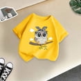 thumbnail image 4 of Chemises Filles Imprimé Mignon Col Rond Manches Courtes Tee Été Mode Ample Vêtements Bébé Filles Jaune 8-10 Ans, 4 of 4