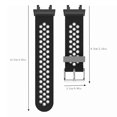 thumbnail image 2 of Two Tone Ventilated Pin Buckle Silicone Watch Strap Quality Material Breathable Adjustable Connector Universal For Watches, 2 of 3