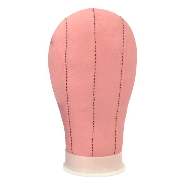 HILABEE PU Leather head Mannequin Head for Making Holder Display Display Pink