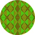 thumbnail image 1 of Ahgly Company Tapis Rond Lavable en Machine Intérieur Transitionnel Vert, 6 Pieds Rond, 1 of 7
