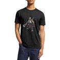 thumbnail image 1 of Wukong T-Shirt Mythologie Chinoise Wukong Graphique Imprimé Hauts Col Rond Manches Courtes Wu Kong, Noir Vent Roi Tee, 1 of 3