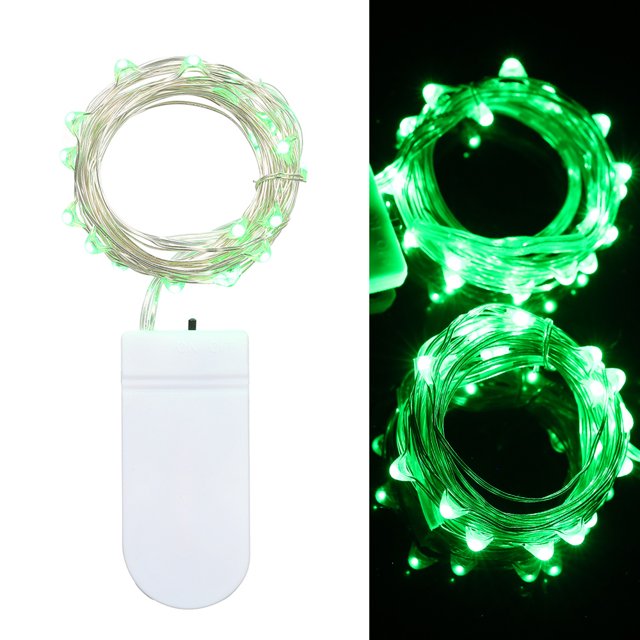 2M/6.6FT 20 LED Fairy Starry Copper Wire String Battery Operated Powered IP65 Water Resistance Extra Flexible Bendable Light Strip for Holiday Christmas Xmas Halloween Festival Decorations