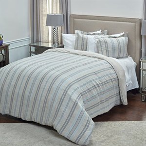Rizzy Home Terrance Duvet Cover (Unfilled), King, Natural/Grey