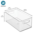 thumbnail image 4 of iDesign Bac de Réfrigérateur Empilable - Bac de Rangement de Cuisine pour Garde-Manger, Armoires Ou Réfrigérateur, Ensemble de 2, Transparent, 4 of 9