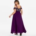 thumbnail image 3 of Babysbule Robes pour Femmes Liquidation Femmes Grande Taille Épaules Dénudées Dentelle Florale Maxi Fête Soirée Camis Longue Robe, 3 of 5