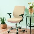 thumbnail image 3 of Elastic Office Chair Seat Covers Stretchable Chair Slipcover Beige, 3 of 8