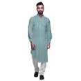 thumbnail image 2 of Atasi Kurta Traditionnel en Rayonne Imprimée à Col Mandarin pour Hommes Chemise Décontractée, 2 of 6