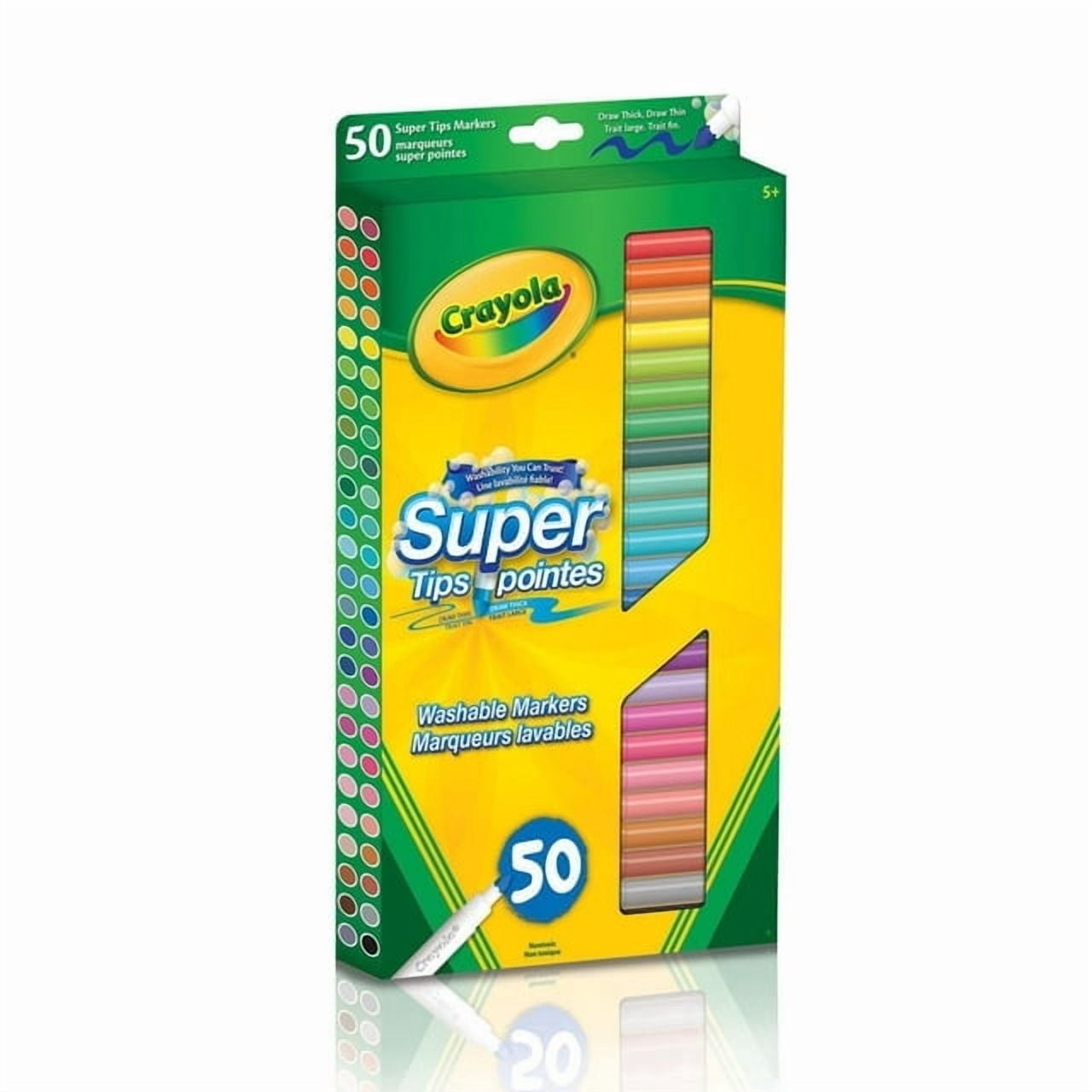 Crayola Super Tips Washable Markers, 50 Count