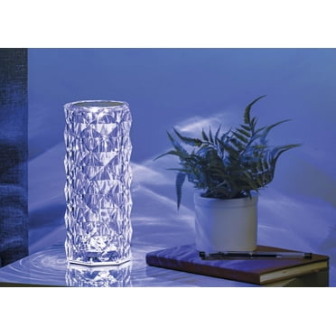 Merkury Innovations 8.5" Tall Diamond LED Touch Lamp Lampe d'ambiance multicolore sans fil