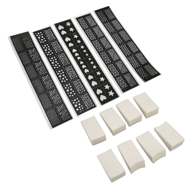 Nail Art Printing Template, DIY Professional Multifunctional 3D Nail Printing Sponge For Home