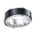 thumbnail image 3 of Rotatable Titanium Steel Ring Men's Stainless Steel Rotating Ring Black Hand Jewelry Easy to wear, 3 of 4