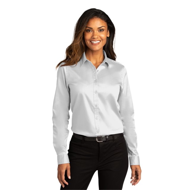 Port Authority Chemise à Manches Longues SuperPro React en Sergé pour Femmes - LW808