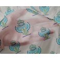 thumbnail image 4 of oneOone Silk Tabby Fabric Floral Block Printed Fabric 1 Yard 42 Inch Wide, 4 of 4